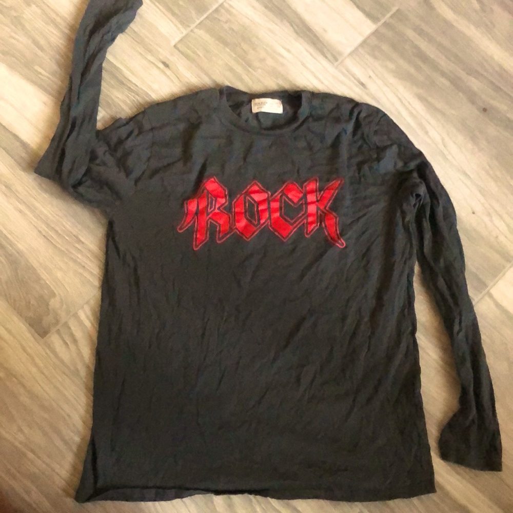 Grey Red Long Sleeve Shirt Boys 13/14 Zara Kids Collection